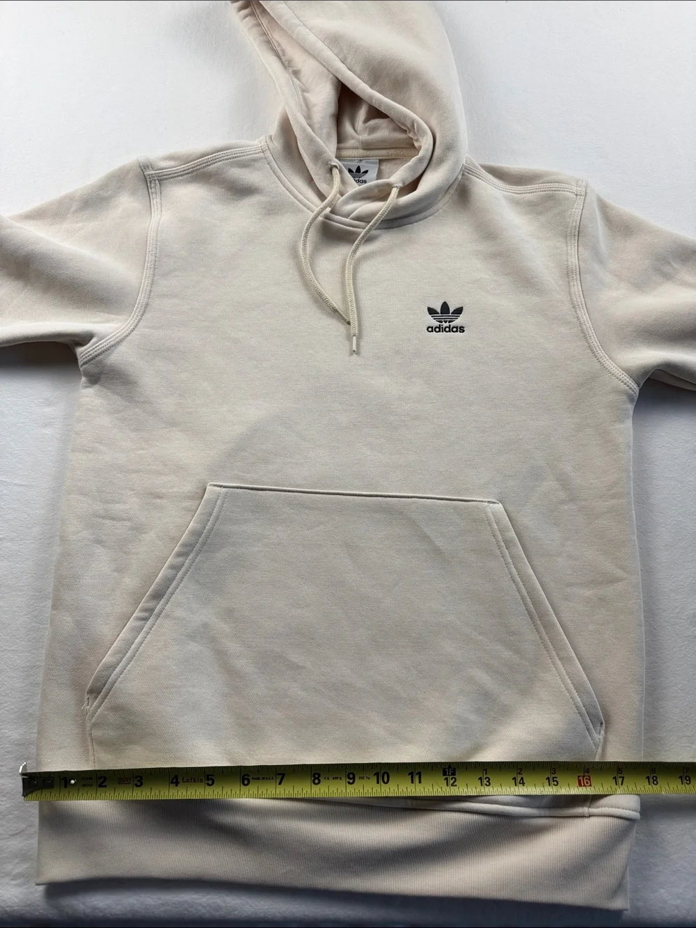 adidas Cream Trefoil Pullover Hoodie sz Medium